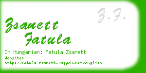 zsanett fatula business card